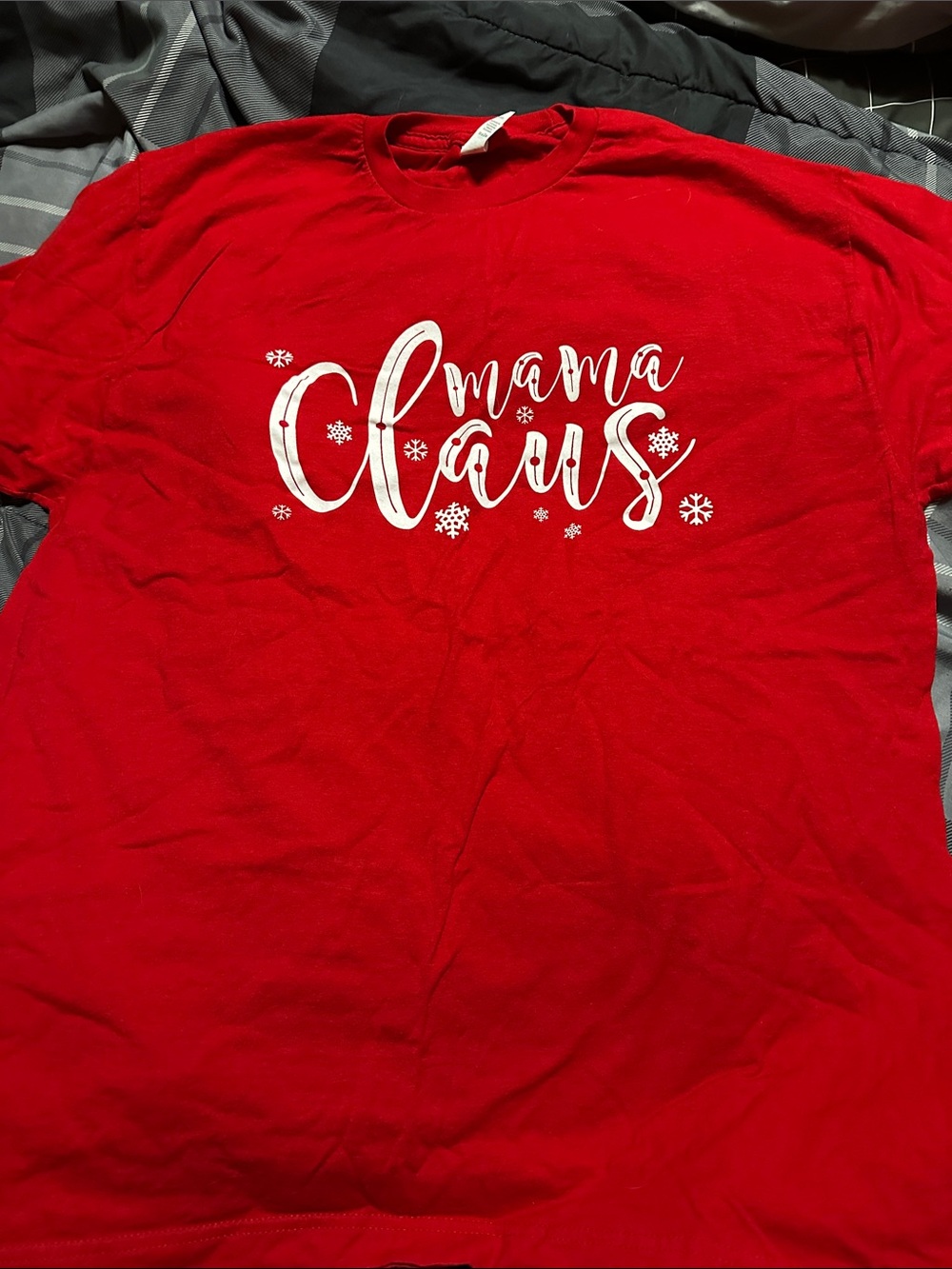 Hanes Red Short Sleeve 'Mama Claus' Graphic Tee